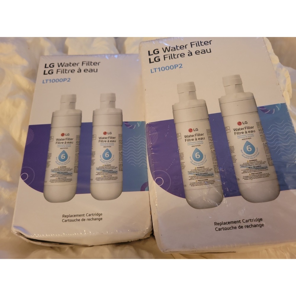 2 Pk X2 Genuine LG LT1000P2 6-Month / 200 Gal Refr Replacement Water Filter